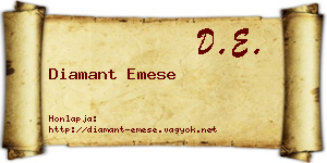 Diamant Emese névjegykártya